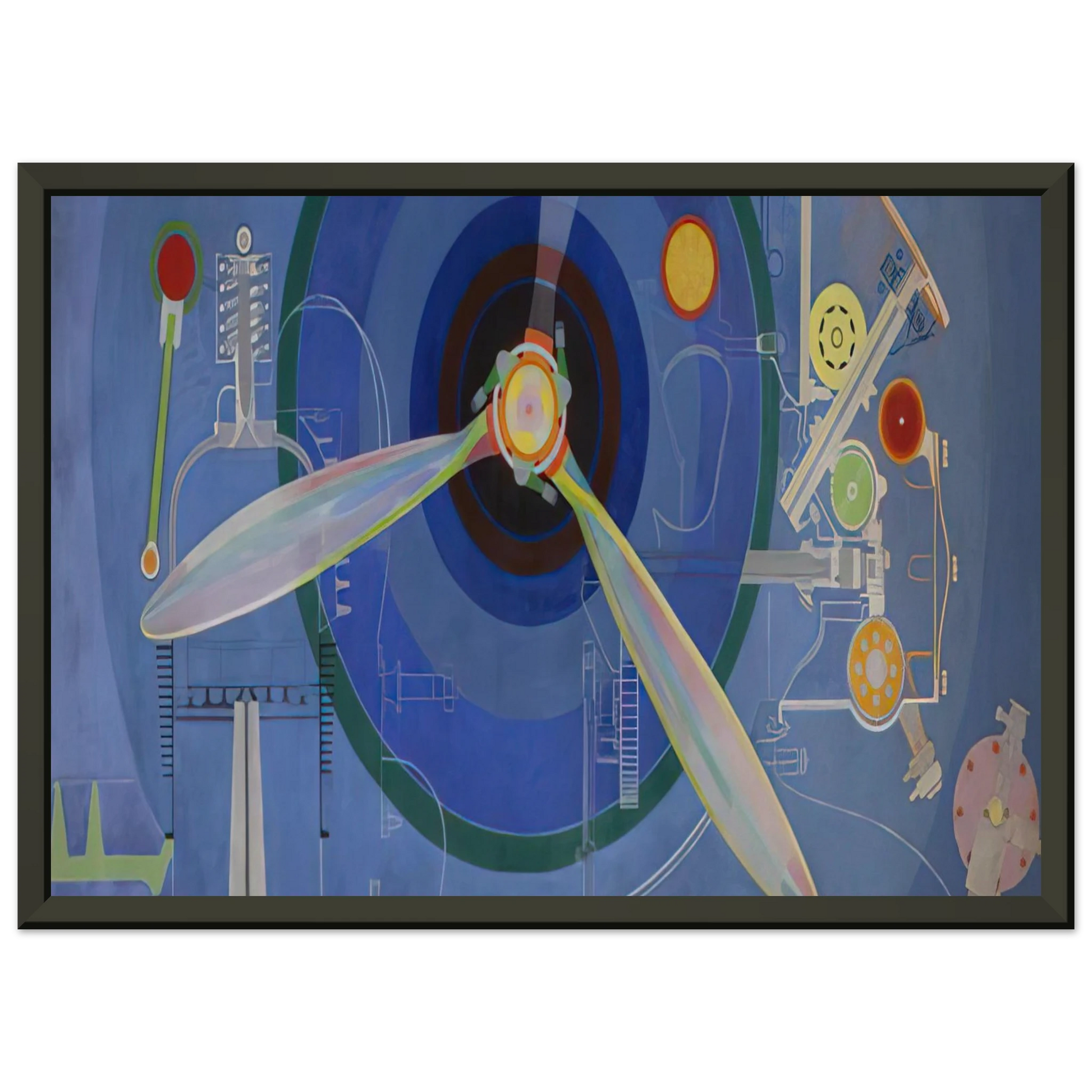 Sonia Delaunay  HELICE DECORATION POUR LE PALAIS DE L AIR EXPOSITION INTERNATIONALE DES ARTS ET DES TECHNIQUES DANS 1937 Framed Art Print  - Aluminum Frame - 40x50 cm / 16x20 inches