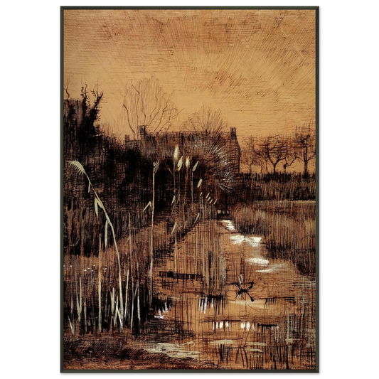 Vincent van Gogh  Ditch Framed Art Print  - Aluminum Frame - 21x29.7 cm / 8x12"
