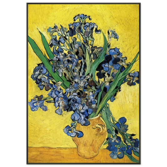 Vincent van Gogh  Still Life with Irises Framed Art Print  - Aluminum Frame - 21x29.7 cm / 8x12"