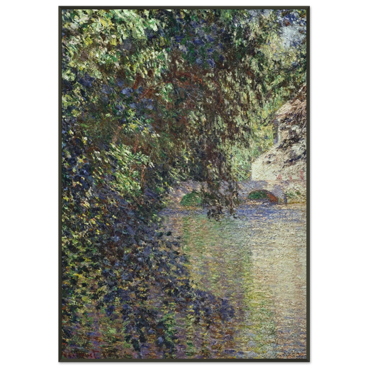claude monet  Watermill at Limetz Framed Art Print  - Aluminum Frame - 21x29.7 cm / 8x12"