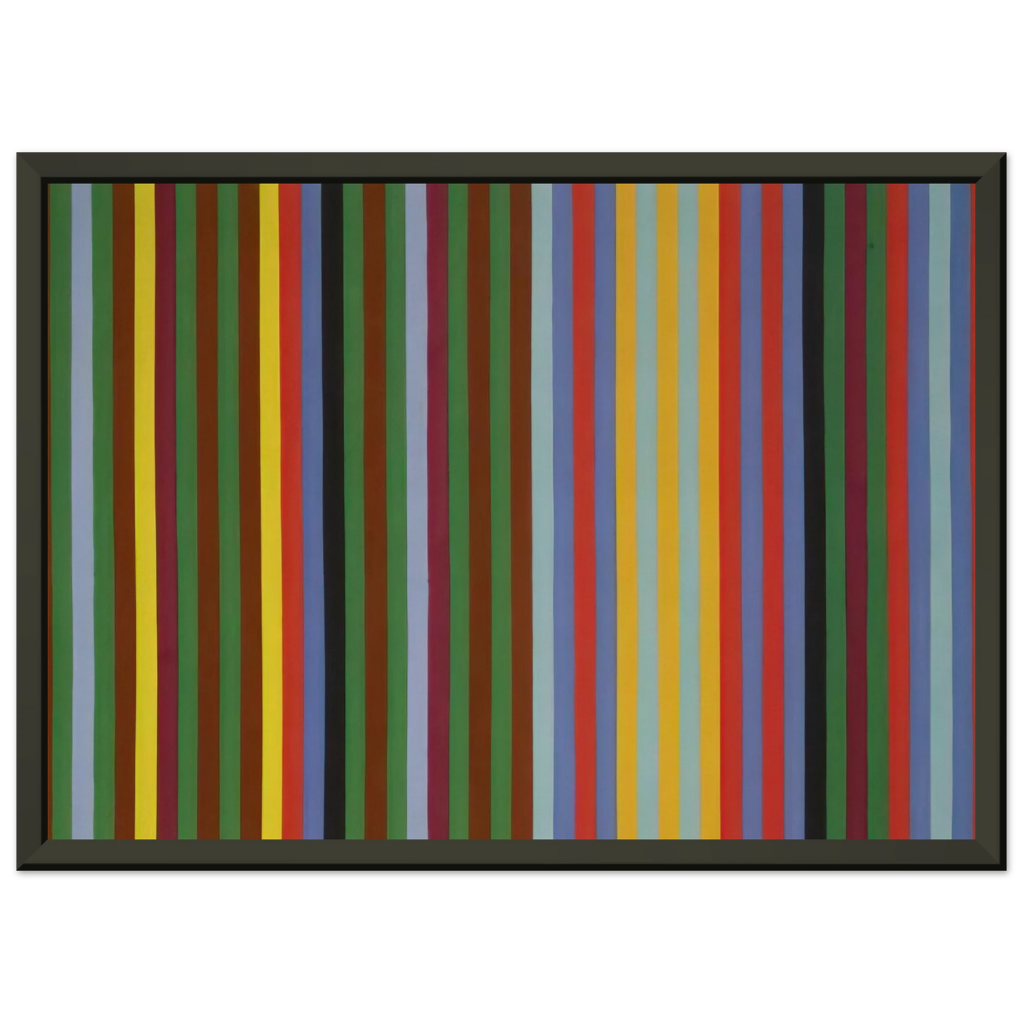 Gene Davis  Circus Sounds  1967 Framed Art Print  - Aluminum Frame - 70x100 cm / 28x40 inches