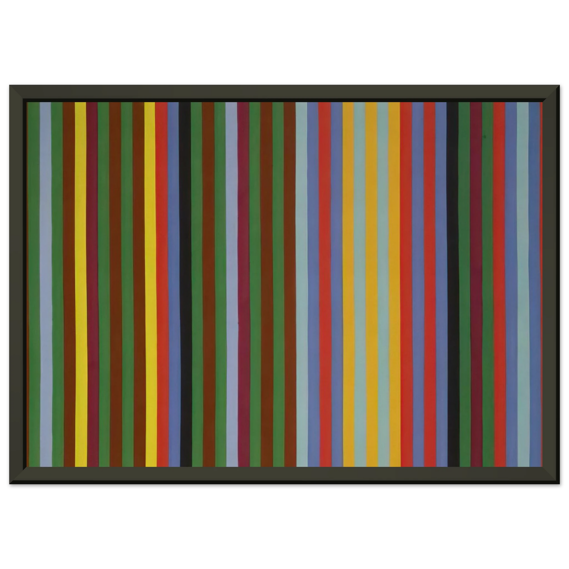 Gene Davis  Circus Sounds  1967 Framed Art Print  - Aluminum Frame - 70x100 cm / 28x40 inches