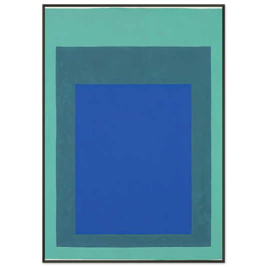 Josef Albers  HOMAGE TO THE SQUARE 1976 Framed Art Print  - Aluminum Frame - 21x29.7 cm / 8x12"