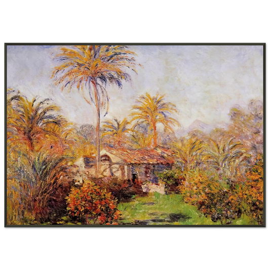 claude monet  Small Country Farm in Bordighera Framed Art Print  - Aluminum Frame - 21x29.7 cm / 8x12"