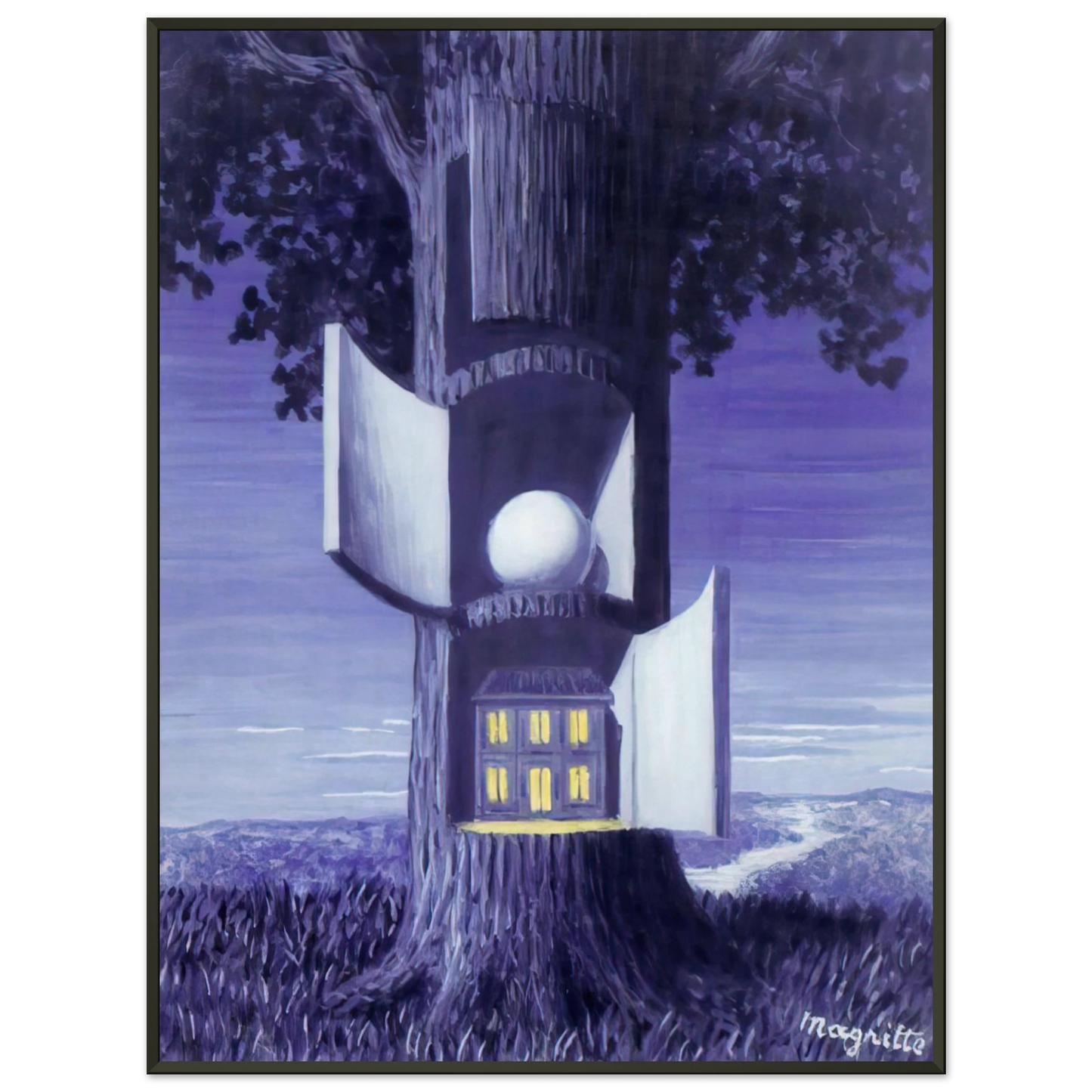 Rene Magritte  THE VOICE OF BLOOD 1948 Framed Art Print  - Aluminum Frame - 40x50 cm / 16x20 inches