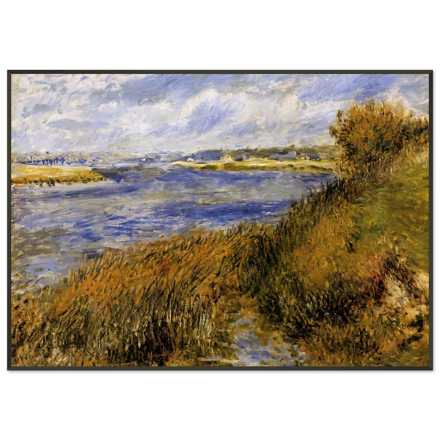 PierreAuguste Renoir  The Banks of the Seine at Champrosay Framed Art Print  - Aluminum Frame - 21x29.7 cm / 8x12"