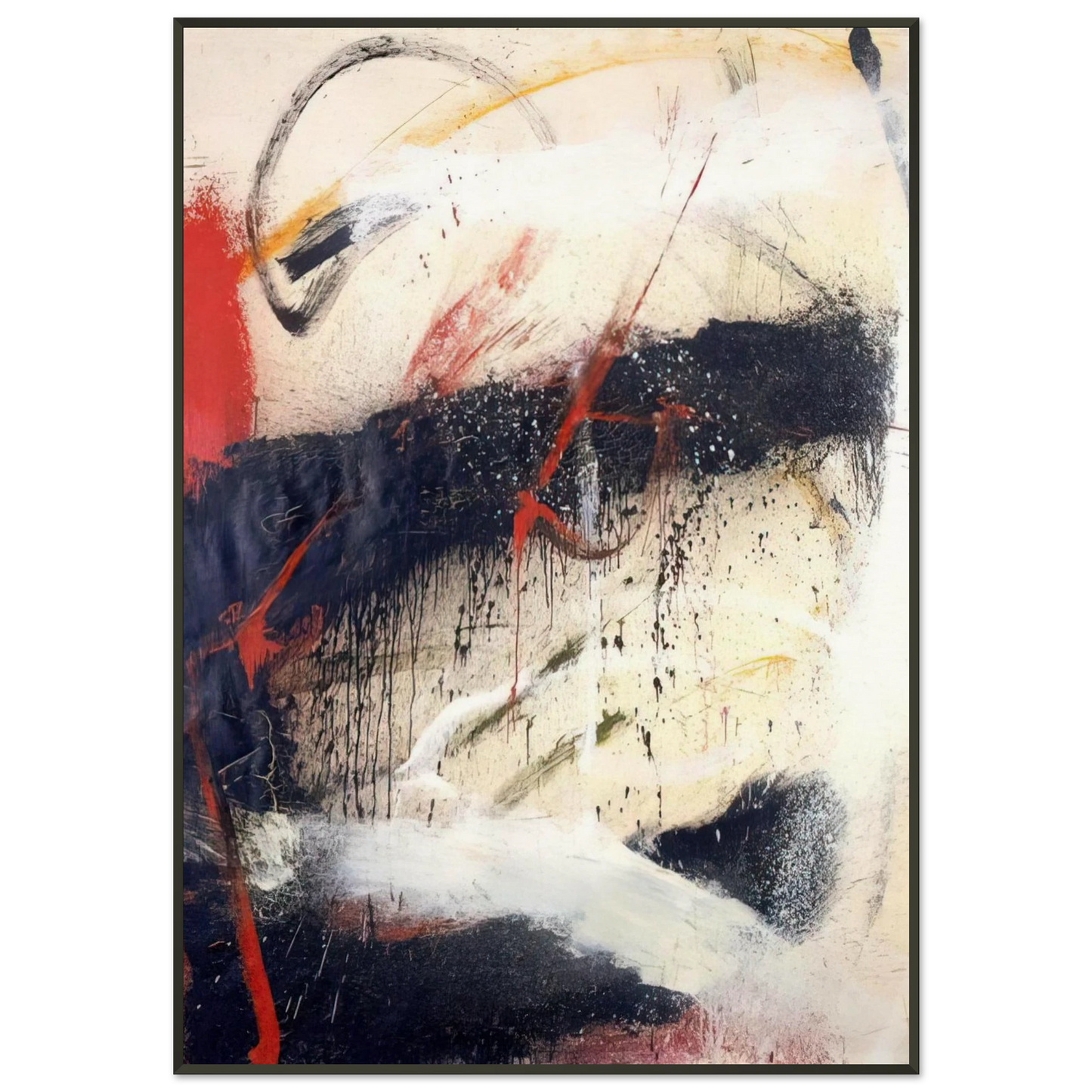 Norman Bluhm  Mathematics  1962 Framed Art Print  - Aluminum Frame - 21x29.7 cm / 8x12"