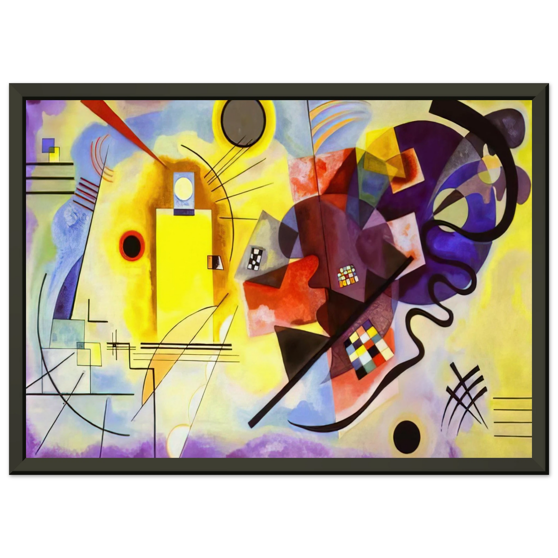 Wassily Kandinsky  YELLOW RED BLUE 1925 Framed Art Print  - Aluminum Frame - 40x50 cm / 16x20 inches