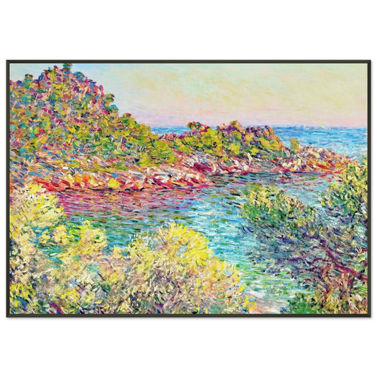 claude monet  Landscape near Montecarlo Framed Art Print  - Aluminum Frame - 21x29.7 cm / 8x12"