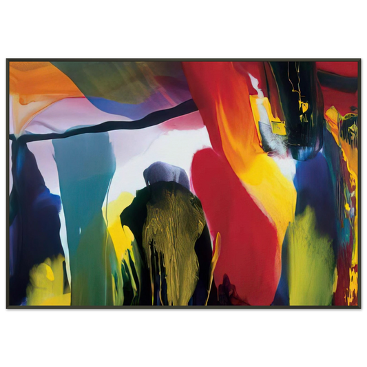 Paul Jenkins  Phenomena Solstice Encounter  2003 Framed Art Print  - Aluminum Frame - 21x29.7 cm / 8x12"