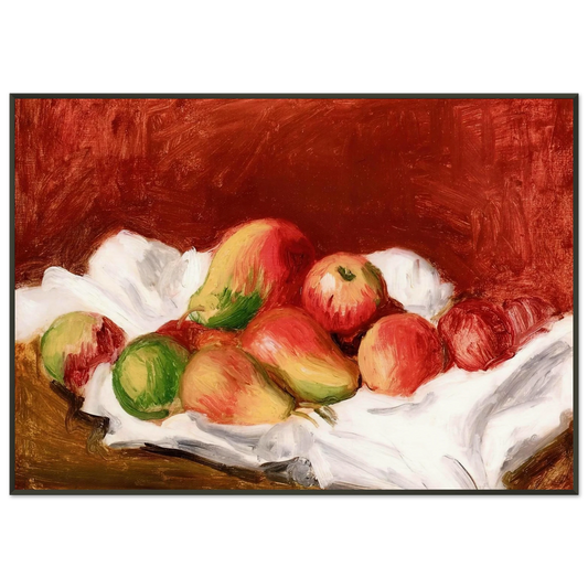 PierreAuguste Renoir  Pears and Apples Framed Art Print  - Aluminum Frame - 21x29.7 cm / 8x12"