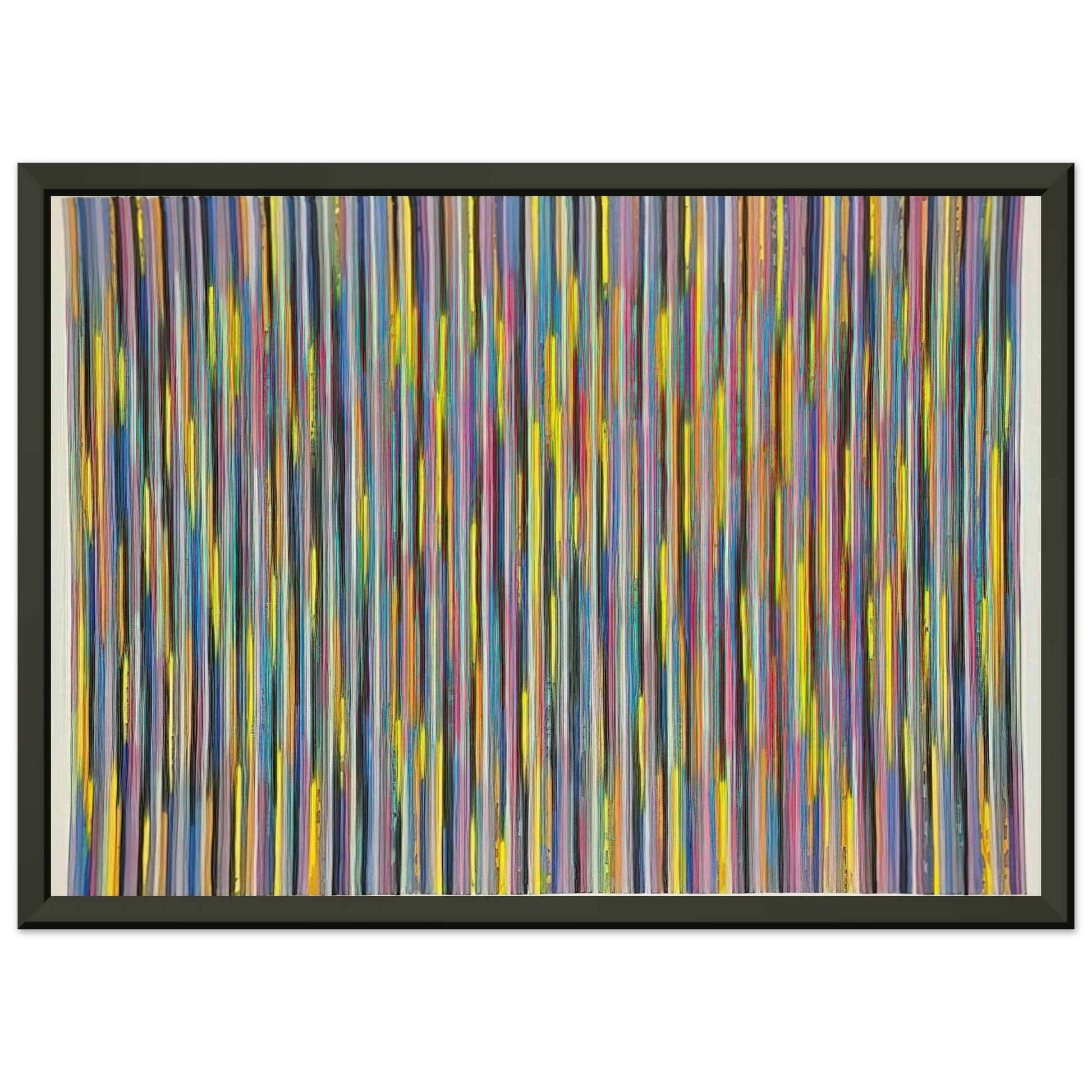 Gene Davis  Joy Ride  1981 Framed Art Print  - Aluminum Frame - 40x50 cm / 16x20 inches