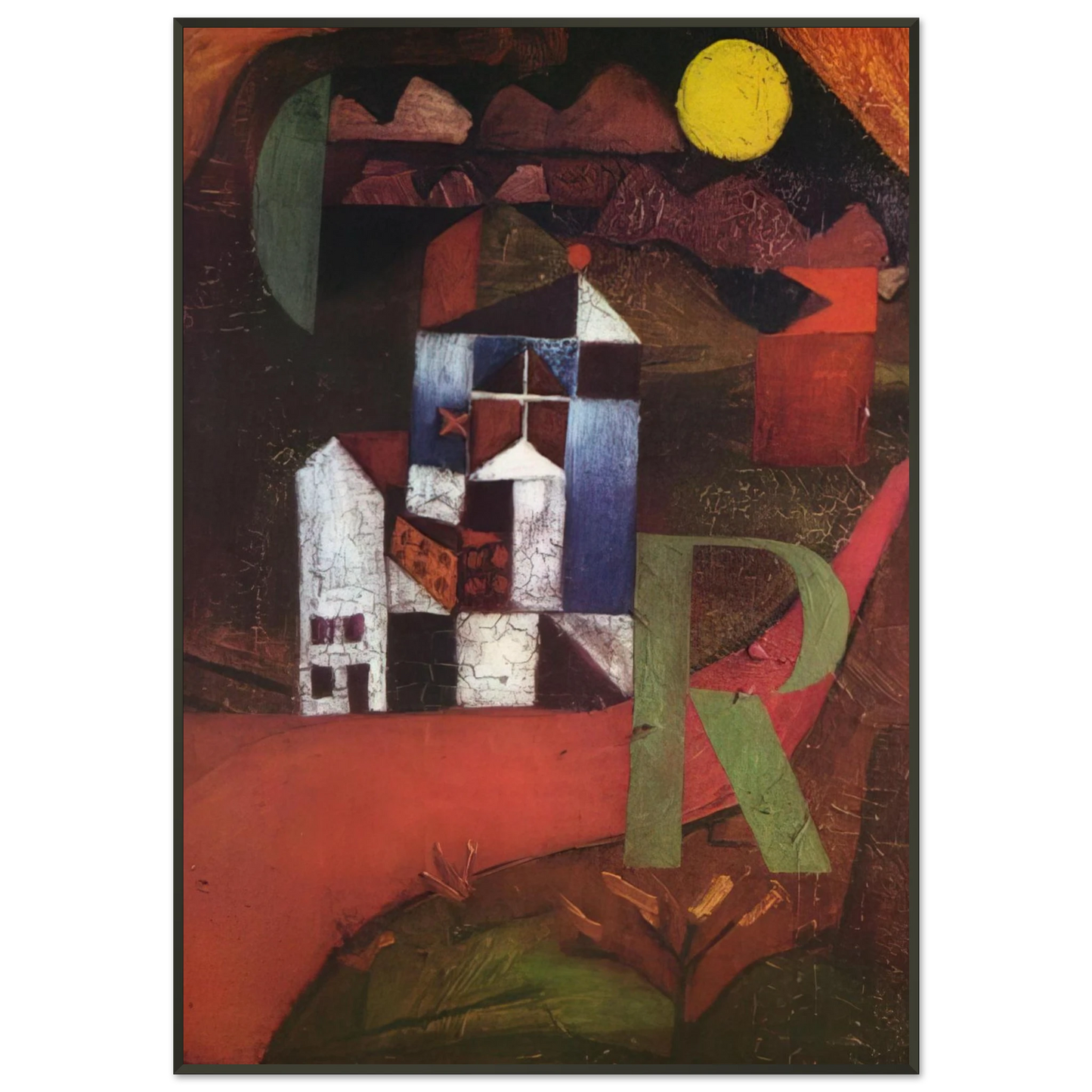 Paul Klee  VILLA R 1919 Framed Art Print  - Aluminum Frame - 21x29.7 cm / 8x12"
