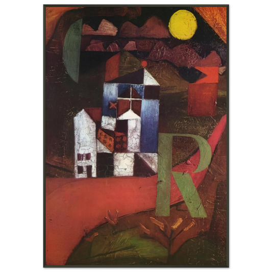 Paul Klee  VILLA R 1919 Framed Art Print  - Aluminum Frame - 21x29.7 cm / 8x12"