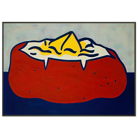 Roy Lichtenstein  BAKED POTATO 1962 Framed Art Print  - Aluminum Frame - 21x29.7 cm / 8x12"