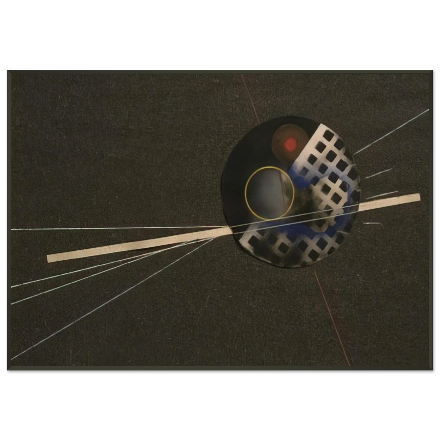 Laszlo MoholyNagy  Emery Paper collage Framed Art Print  - Aluminum Frame - 21x29.7 cm / 8x12"