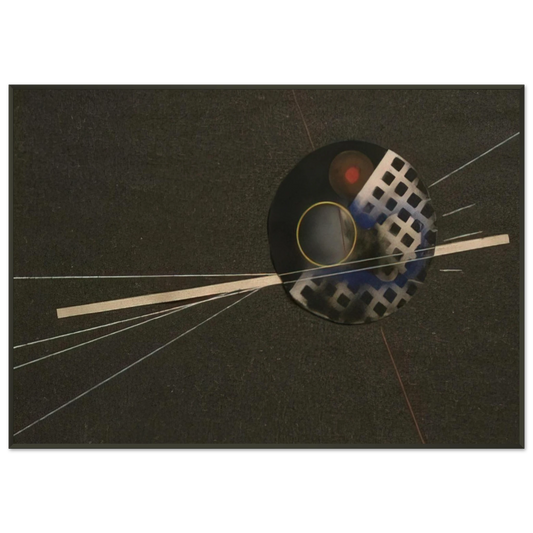 Laszlo MoholyNagy  Emery Paper collage Framed Art Print  - Aluminum Frame - 21x29.7 cm / 8x12"