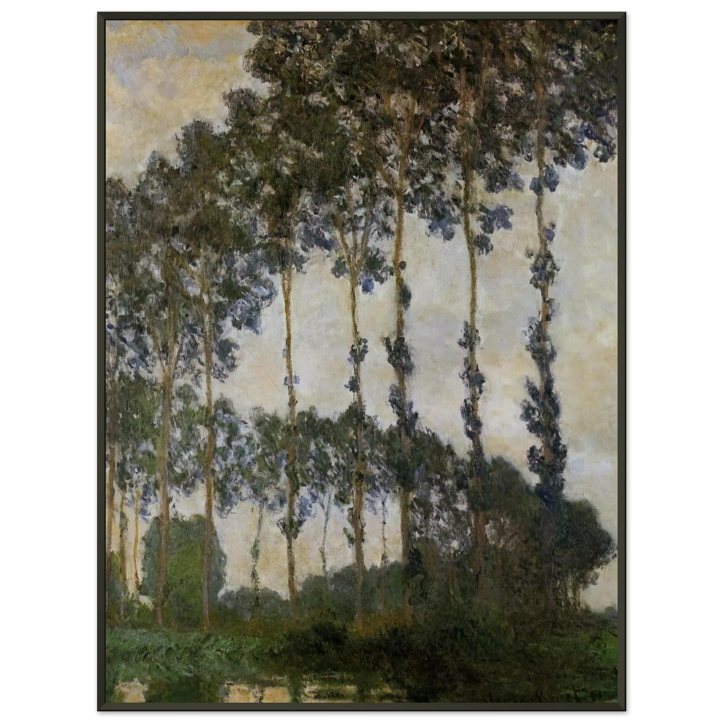 claude monet  Poplars at Giverny Framed Art Print  - Aluminum Frame - 70x100 cm / 28x40 inches