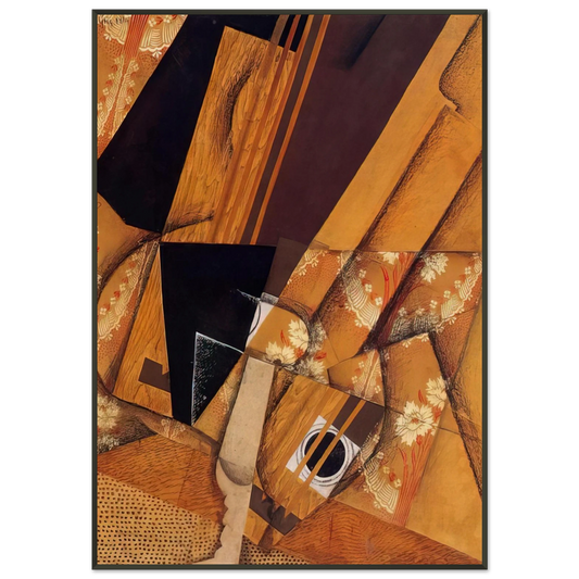 Juan Gris  GUITAR AND GLASS 1914 Framed Art Print  - Aluminum Frame - 21x29.7 cm / 8x12"