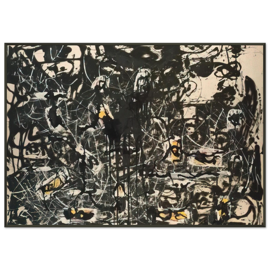 Jackson Pollock  YELLOW ISLANDS Framed Art Print  - Aluminum Frame - 21x29.7 cm / 8x12"