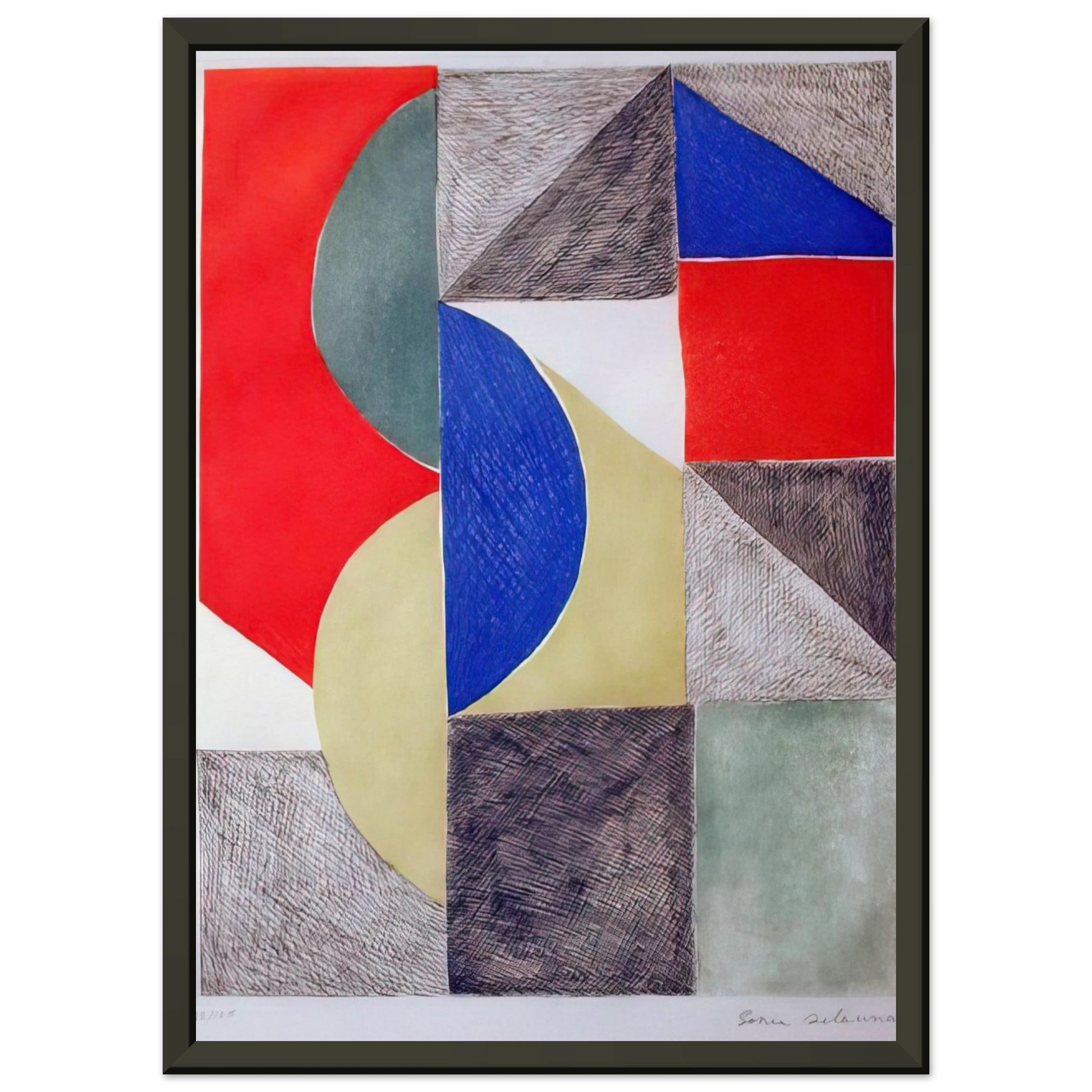 Sonia Delaunay  ABSTRACT COMPOSITION Framed Art Print  - Aluminum Frame - 60x80 cm / 24x32 inches