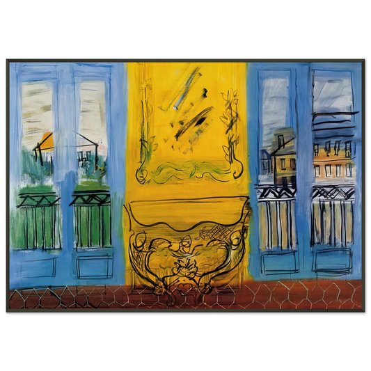 Raoul Dufy  CONSOLE WITH TWO WINDOWS 1948 Framed Art Print  - Aluminum Frame - 21x29.7 cm / 8x12"
