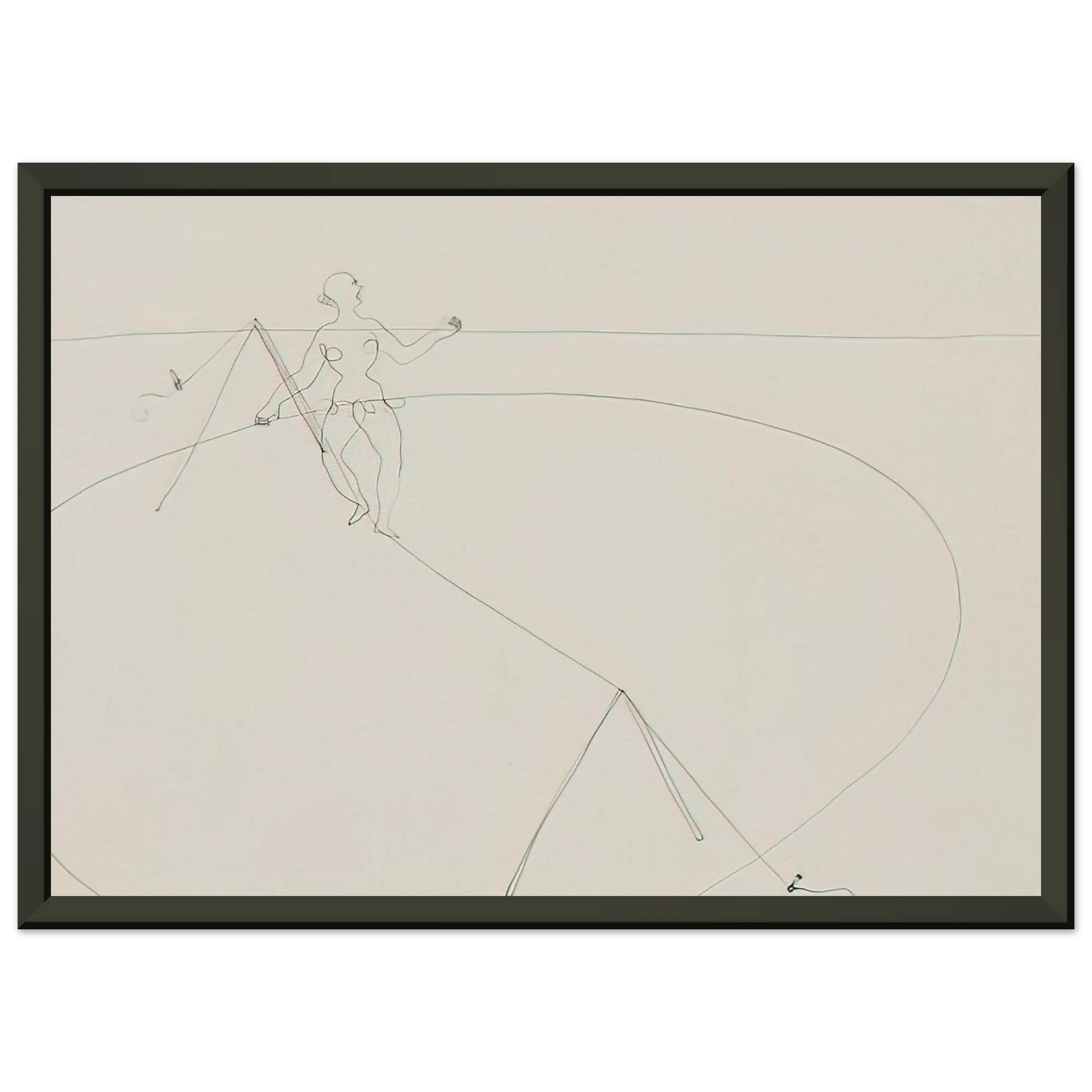 Alexander Calder  TIGHTROPE WALKER 1932 Framed Art Print  - Aluminum Frame - 40x50 cm / 16x20 inches
