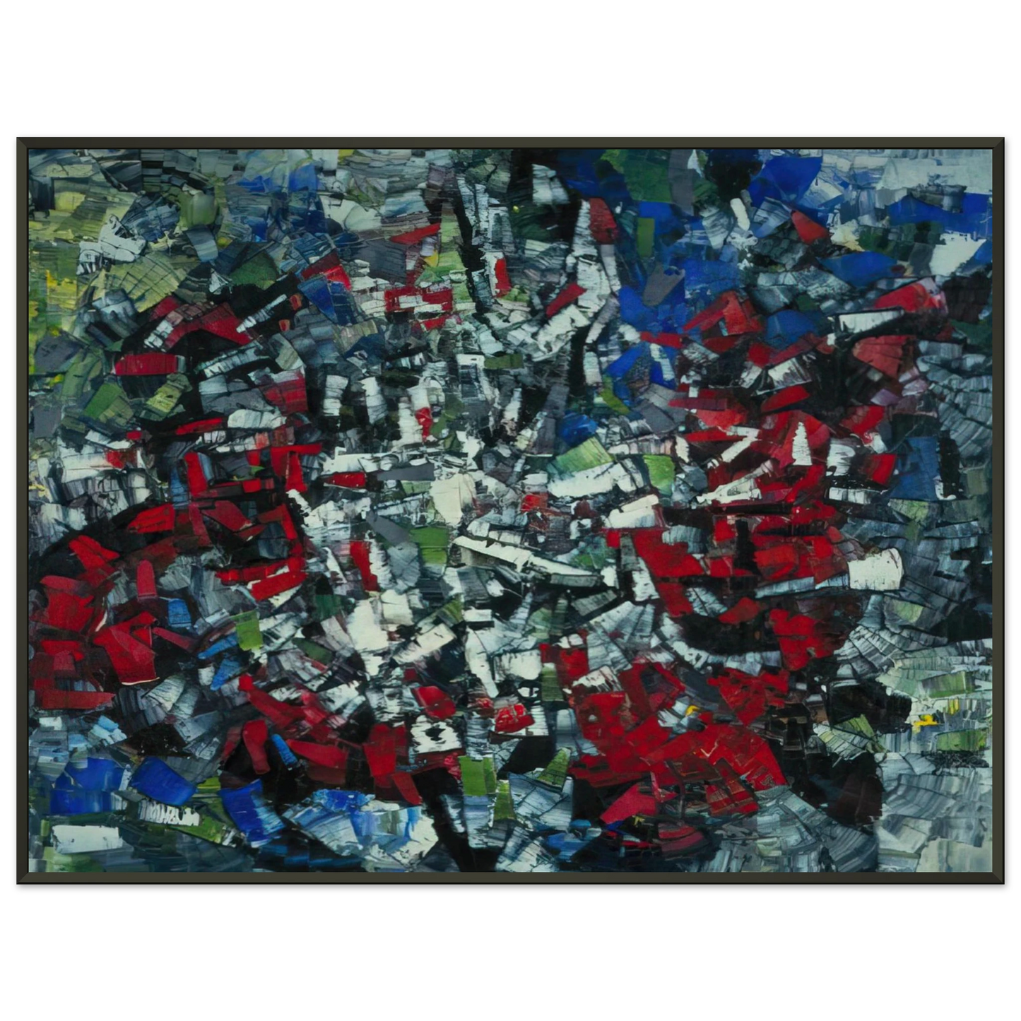 JeanPaul Riopelle  The Wheel II Framed Art Print  - Aluminum Frame - 40x50 cm / 16x20 inches