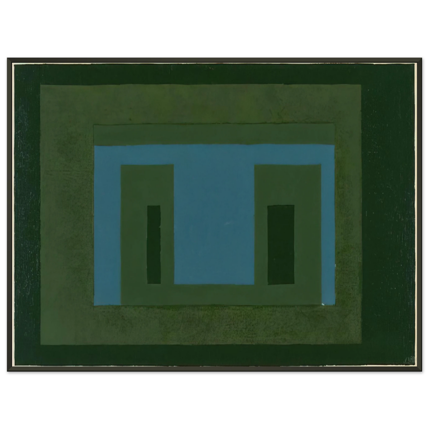 Josef Albers  VARIANT ADOBE 1962 Framed Art Print  - Aluminum Frame - 60x80 cm / 24x32 inches