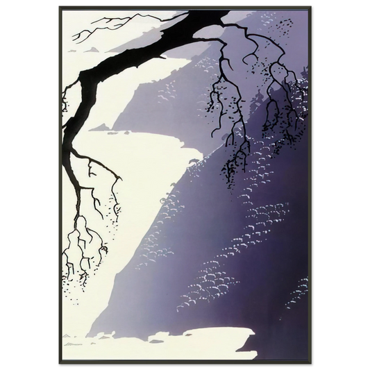 Eyvind Earle  Gray Mist Framed Art Print  - Aluminum Frame - 21x29.7 cm / 8x12"