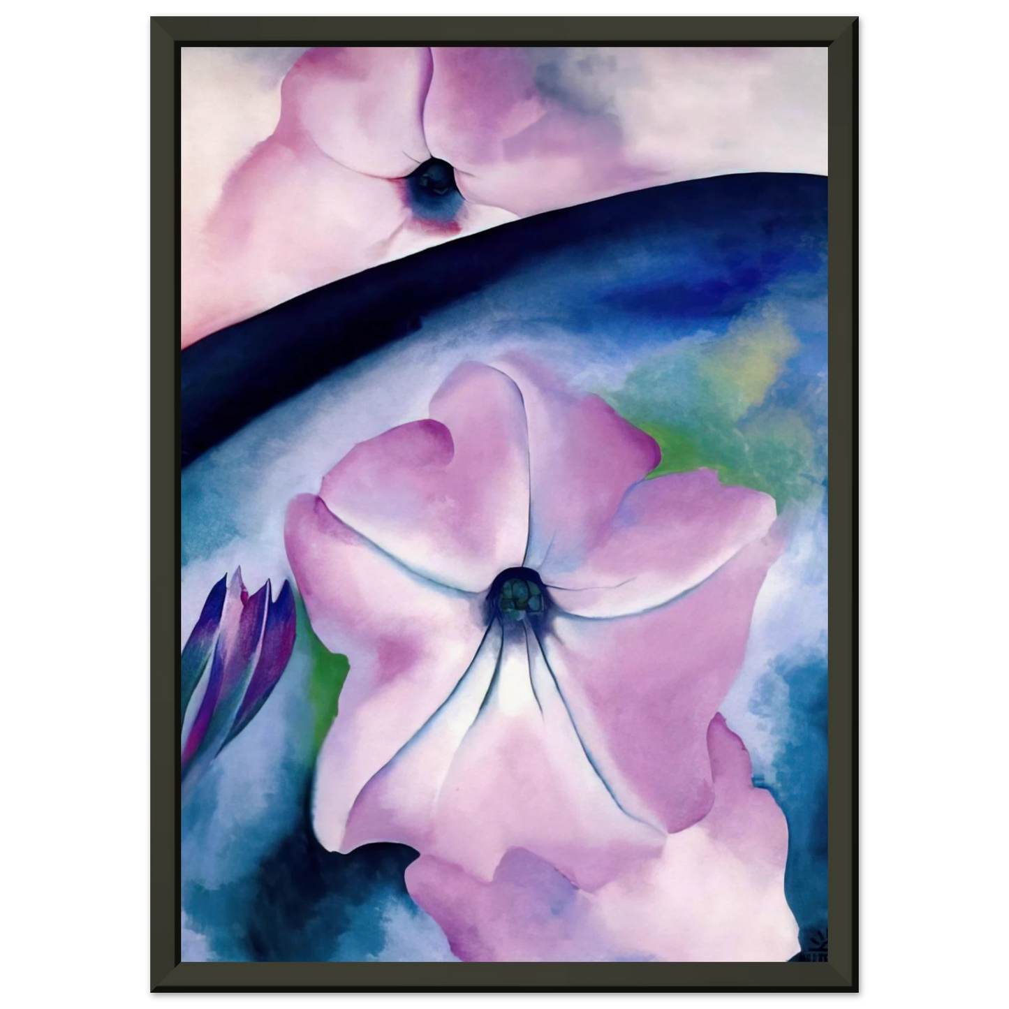 Georgia OKeeffe  Petunia II Framed Art Print  - Aluminum Frame - 60x80 cm / 24x32 inches
