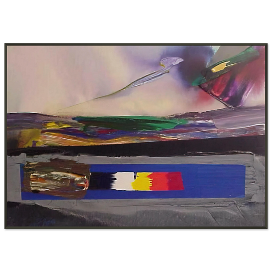 Paul Jenkins  Phenomena Prism Yield  1986 Framed Art Print  - Aluminum Frame - 21x29.7 cm / 8x12"