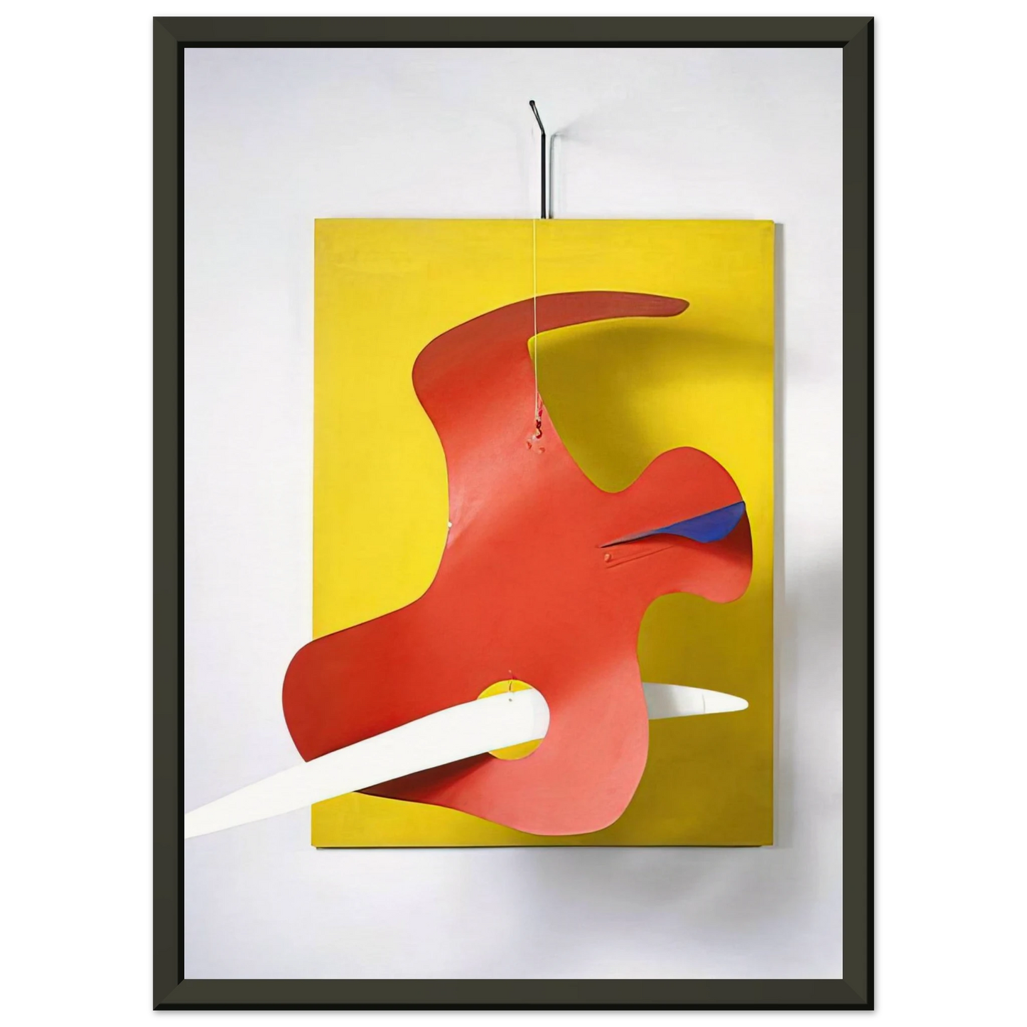Alexander Calder  FORM AGAINST YELLOW YELLOW PANEL 1936 Framed Art Print  - Aluminum Frame - 70x100 cm / 28x40 inches