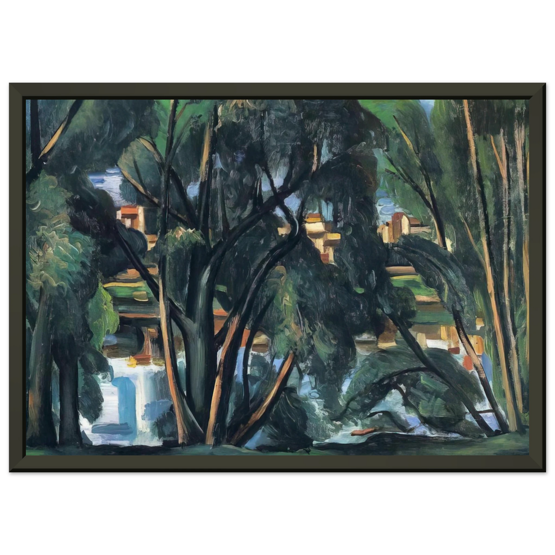 Andre Derain  TREES ON THE BANKS OF THE SEINE 1913 Framed Art Print  - Aluminum Frame - 40x50 cm / 16x20 inches