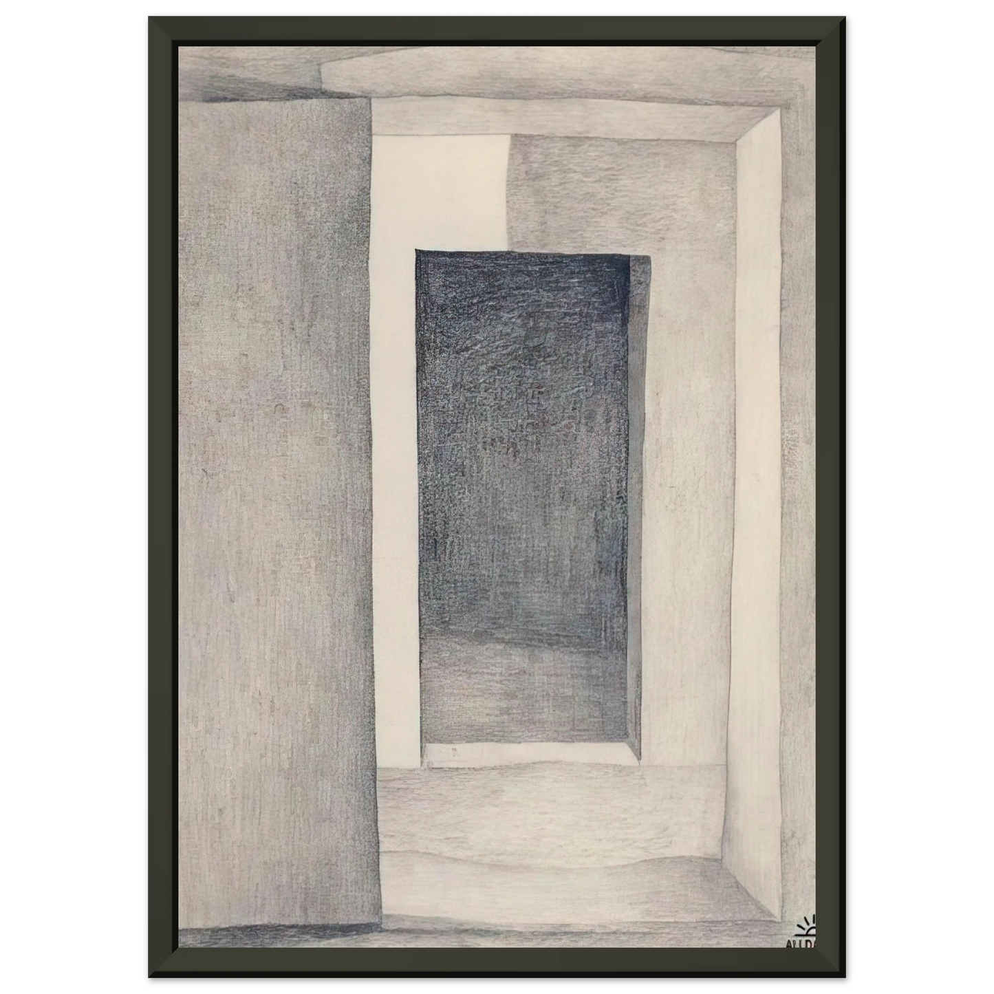 Georgia OKeeffe  Patio Door Framed Art Print  - Aluminum Frame - 40x50 cm / 16x20 inches