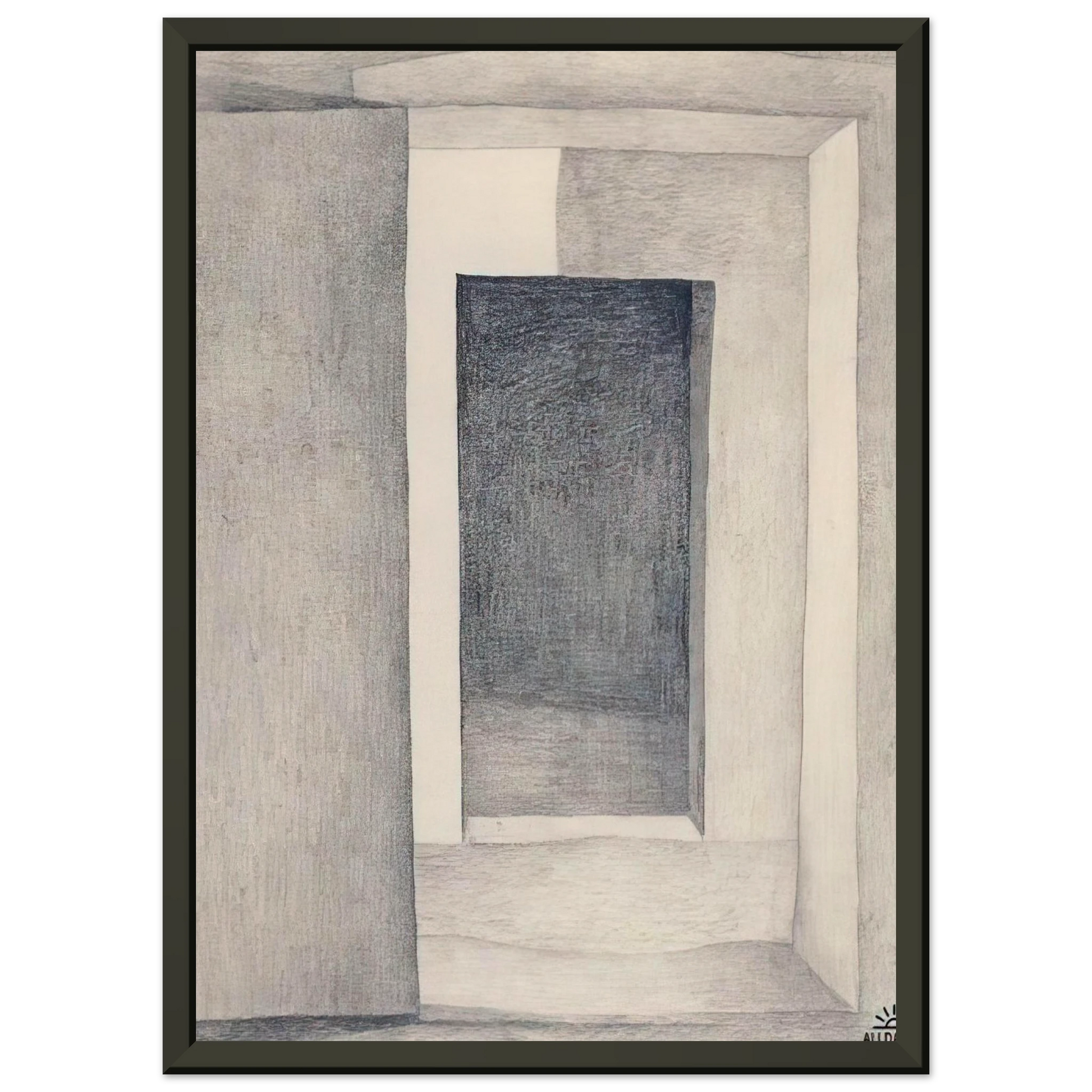 Georgia OKeeffe  Patio Door Framed Art Print  - Aluminum Frame - 40x50 cm / 16x20 inches