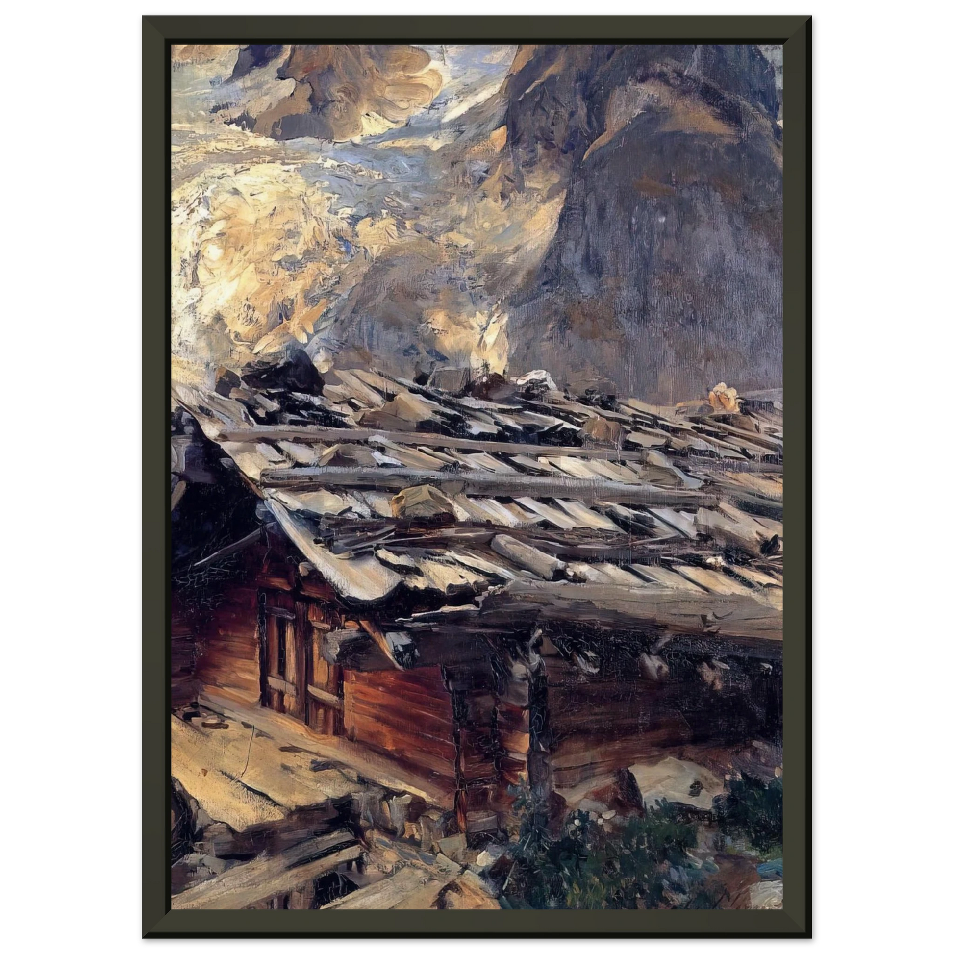 John Singer Sargent  Brenva Glacier Framed Art Print  - Aluminum Frame - 70x100 cm / 28x40 inches