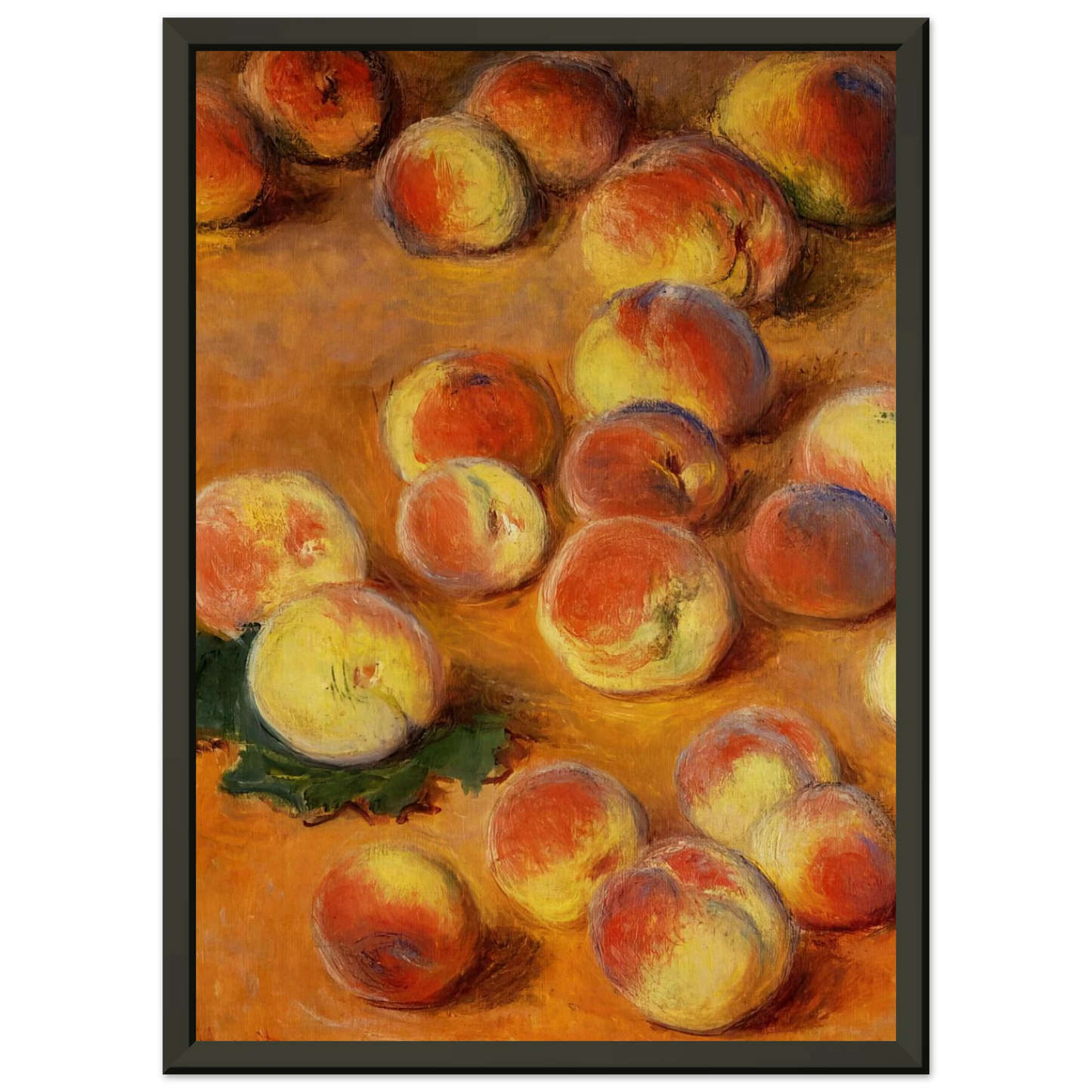 claude monet  Peaches Framed Art Print  - Aluminum Frame - 60x80 cm / 24x32 inches