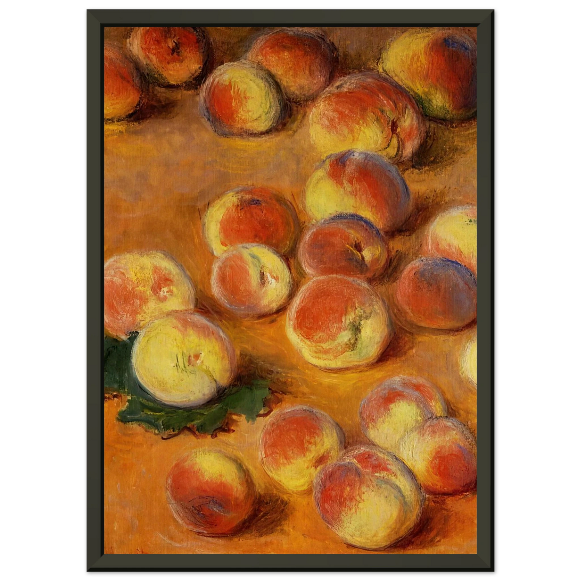 claude monet  Peaches Framed Art Print  - Aluminum Frame - 60x80 cm / 24x32 inches