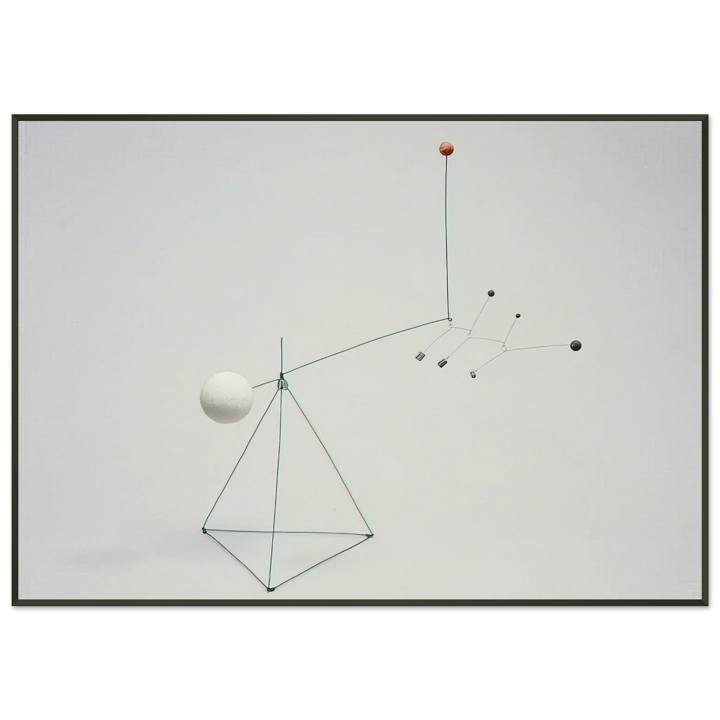 Alexander Calder  SMALL FEATHERS 1931 Framed Art Print  - Aluminum Frame - 21x29.7 cm / 8x12"