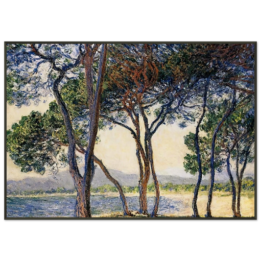 claude monet  Trees by the Seashore at Antibes Framed Art Print  - Aluminum Frame - 21x29.7 cm / 8x12"