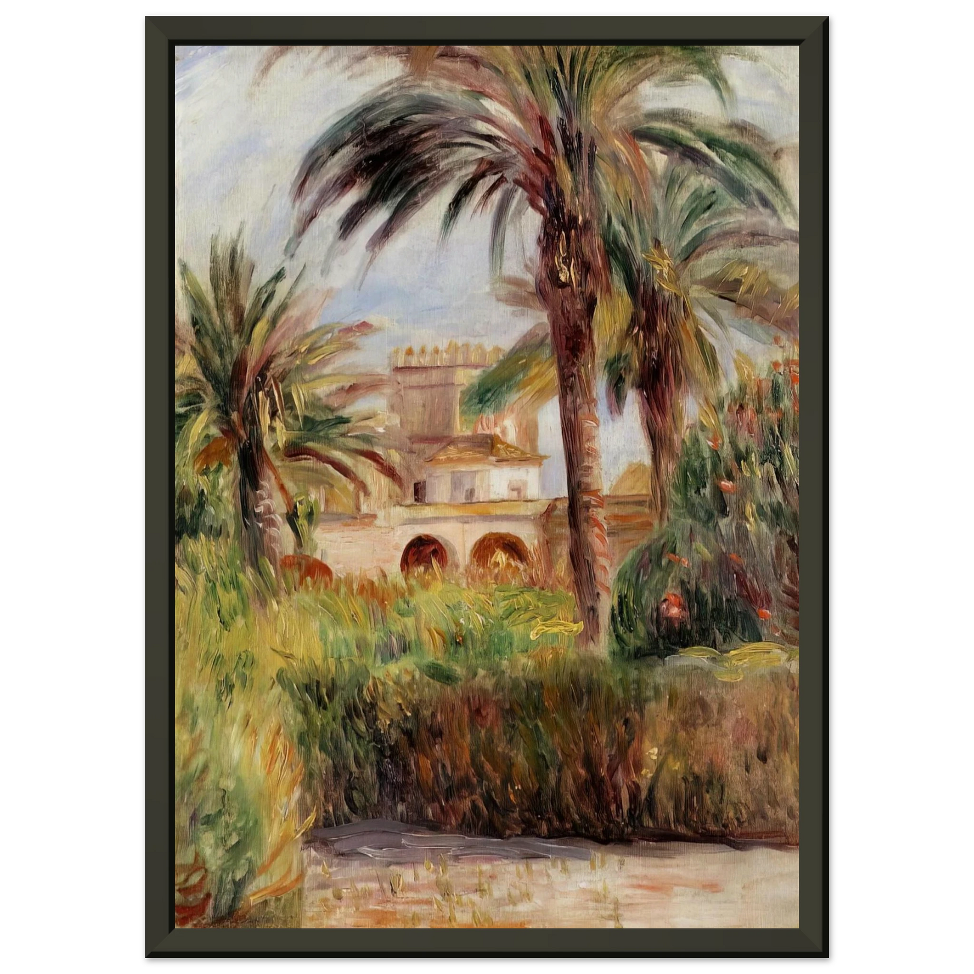 PierreAuguste Renoir  The Test Garden in Algiers Framed Art Print  - Aluminum Frame - 60x80 cm / 24x32 inches
