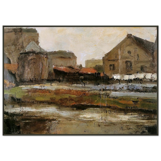 Piet Mondrian  Schinkelbuurtje Sun Framed Art Print  - Aluminum Frame - 21x29.7 cm / 8x12"