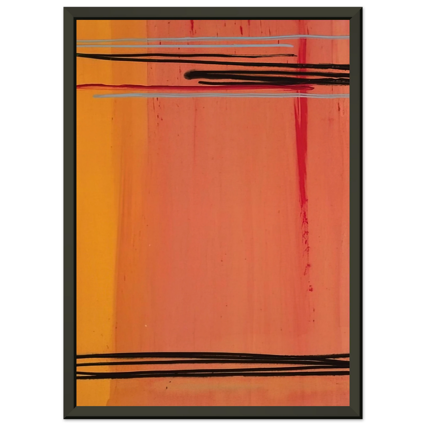Larry Zox  Caxambus  Color Field Painting Framed Art Print  - Aluminum Frame - 40x50 cm / 16x20 inches
