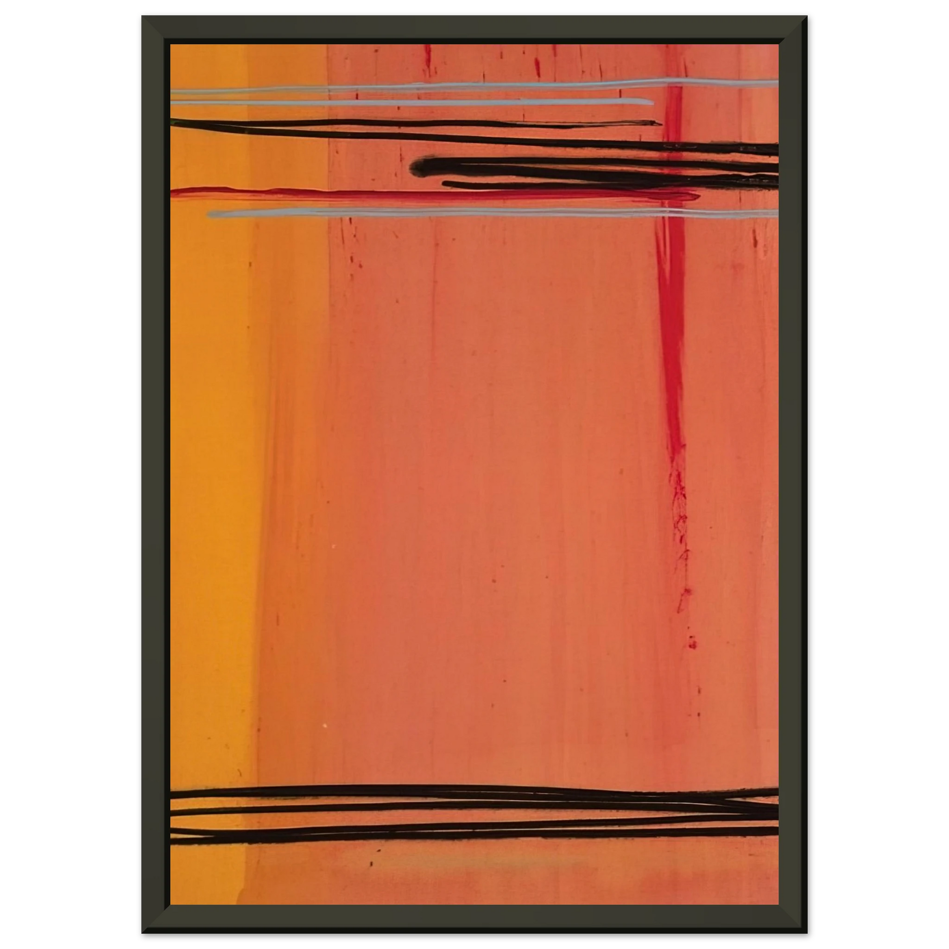 Larry Zox  Caxambus  Color Field Painting Framed Art Print  - Aluminum Frame - 40x50 cm / 16x20 inches