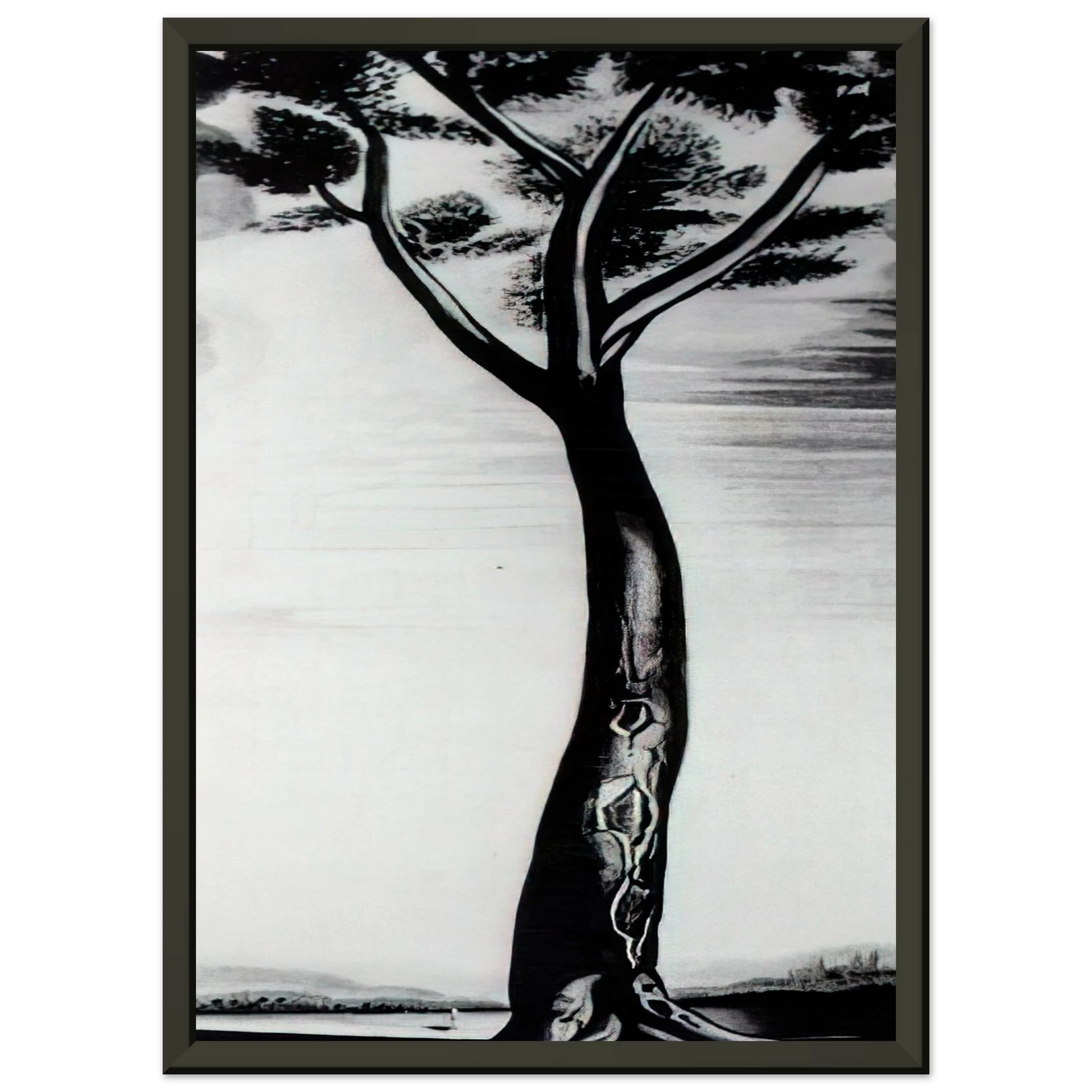 Salvador Dali  THE TREE Framed Art Print  - Aluminum Frame - 70x100 cm / 28x40 inches