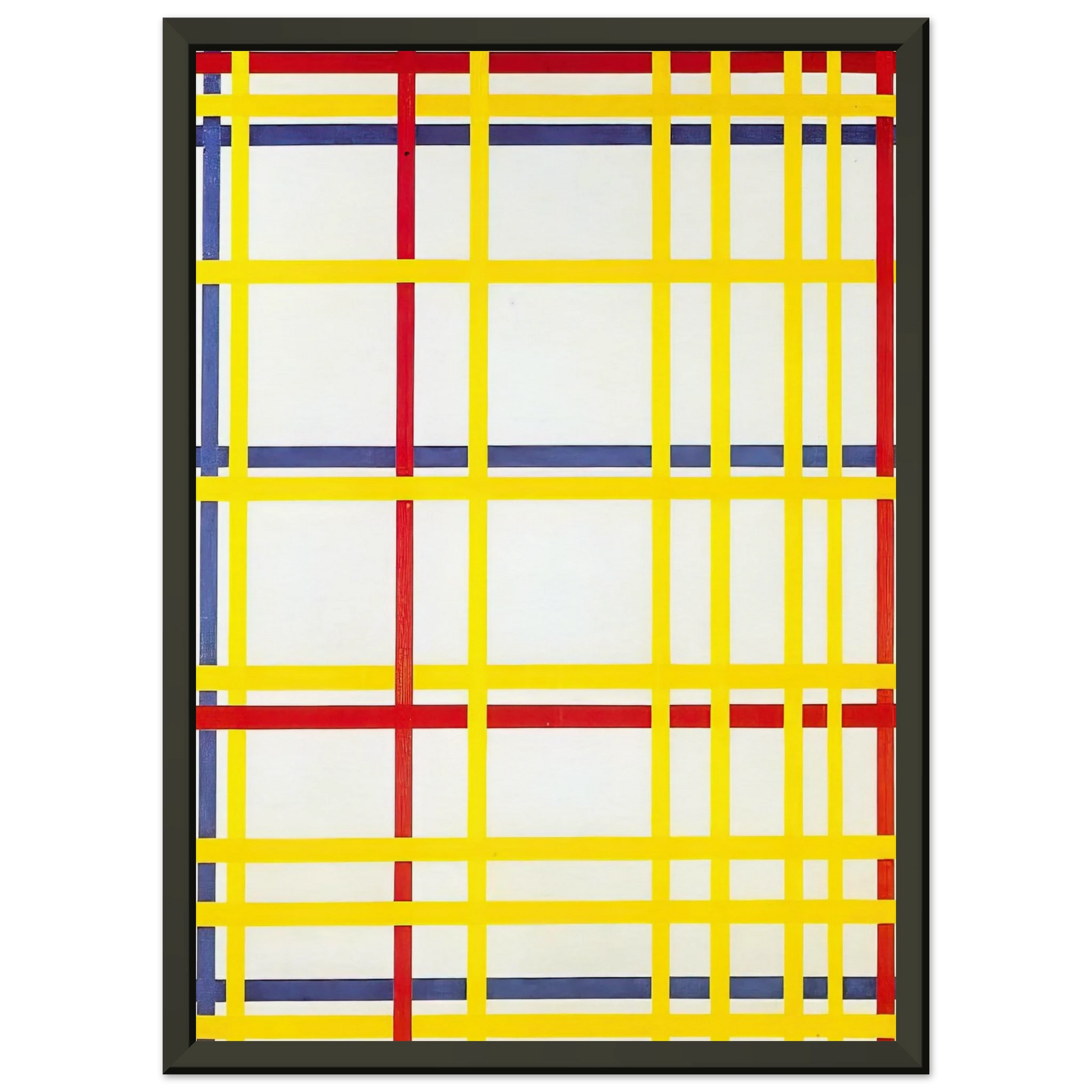 Piet Mondrian  New York City I Framed Art Print  - Aluminum Frame - 70x100 cm / 28x40 inches