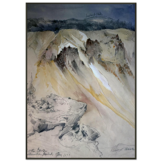 Thomas Moran  East wall of the canyon from Inspiration Point Framed Art Print  - Aluminum Frame - 21x29.7 cm / 8x12"