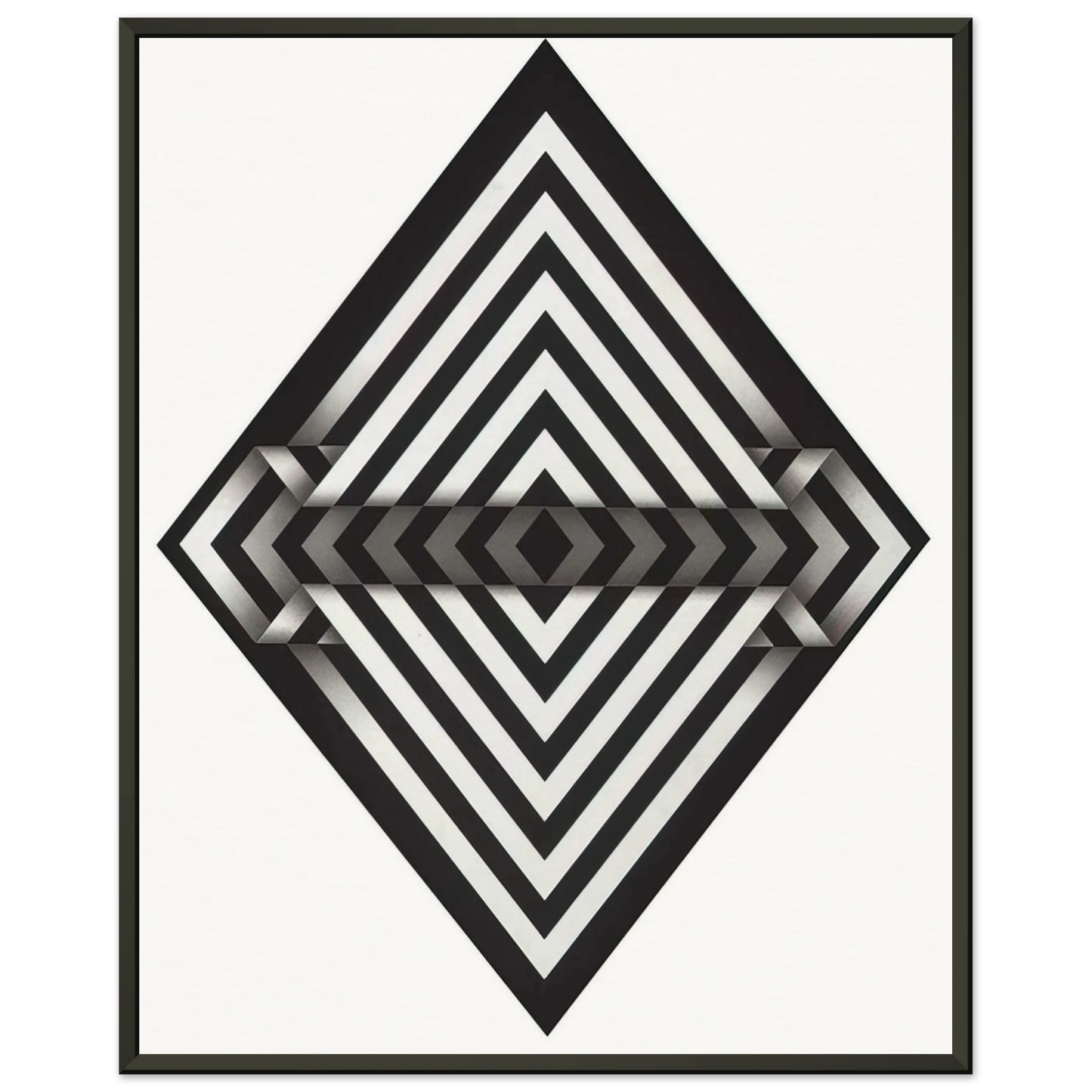 Omar Rayo  Panche I  1970 Framed Art Print  - Aluminum Frame - 60x80 cm / 24x32 inches
