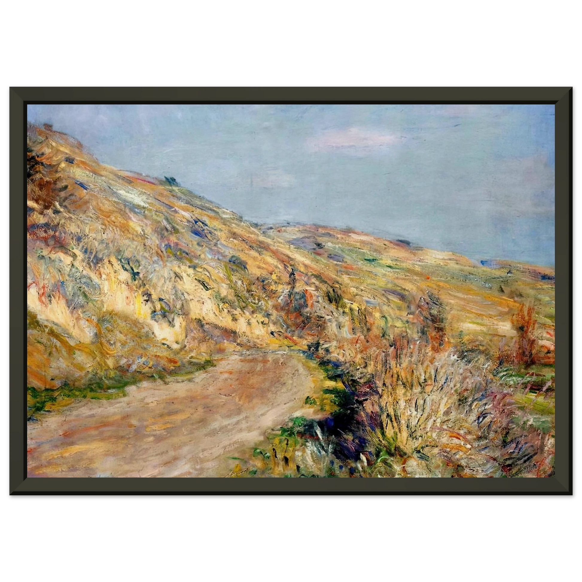 claude monet  The Road to Giverny Framed Art Print  - Aluminum Frame - 70x100 cm / 28x40 inches